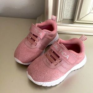 Pink Nautica baby sneakers